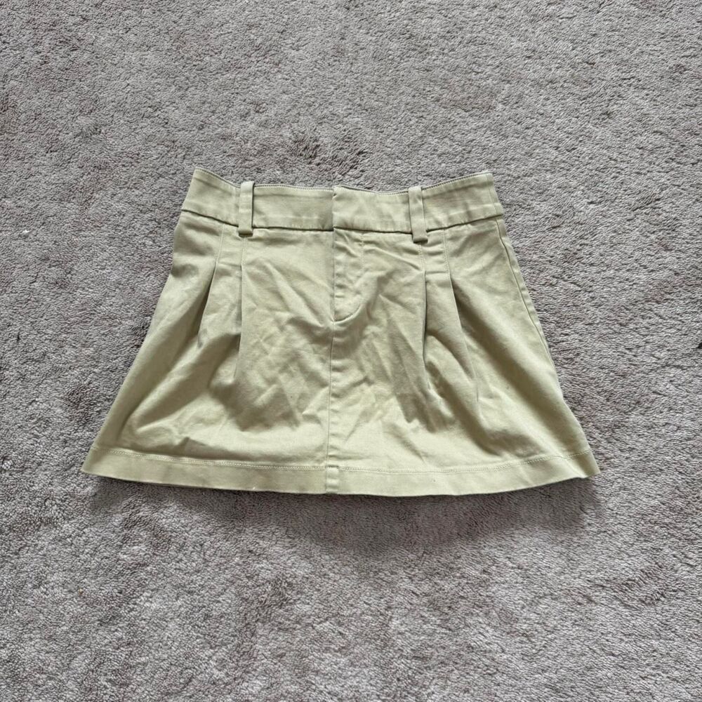 Aritzia Women's Tan and Brown Skirt